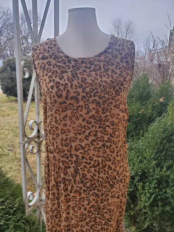 Size SMALL 4/6 Late 80s Early 90s Leopard Cheetah… - image 2