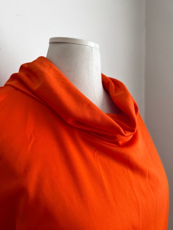 70s/80s Bright Orange Turtle Neck - image 7