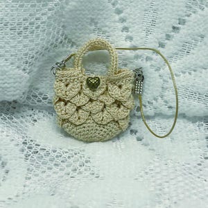 Taschen für Blythe und andere Puppen Hand gehäkelte Tasche für 1/3 1/4 1/6 Bjd Puppe häkeln Mini Tote Geldbörse kleine Umhängetasche schicke Handtasche für Puppe