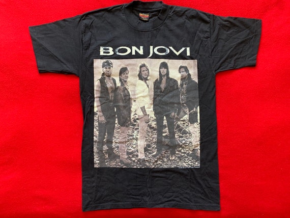 1992年製 BON JOVI Tシャツ　サイズL Vintage T-shirt Size L Bon Jovi Keep the Faith 1992 - Etsy Ireland
