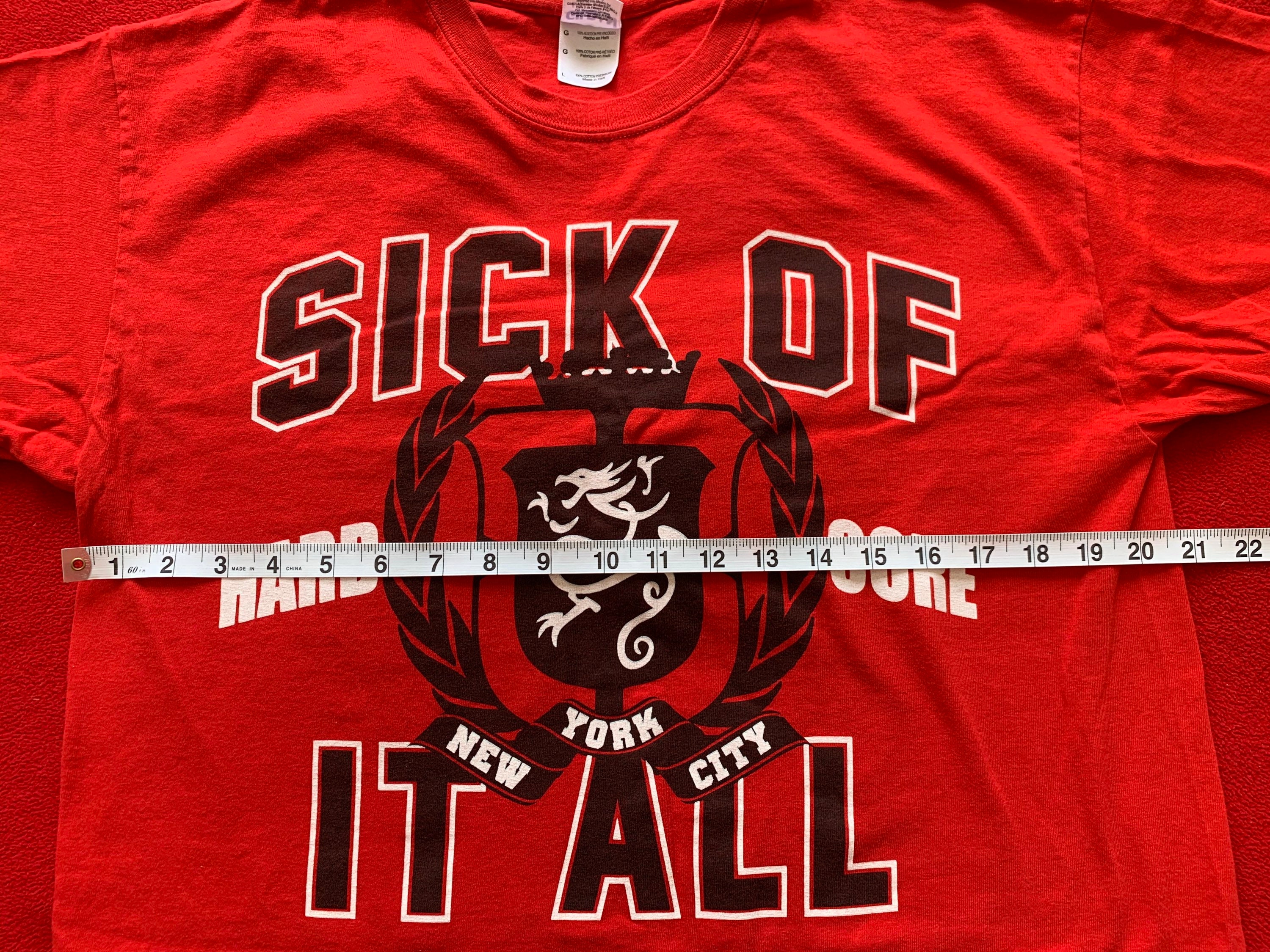 Sick of It All Rare New Vintage Built to Last Men's Size L 1997