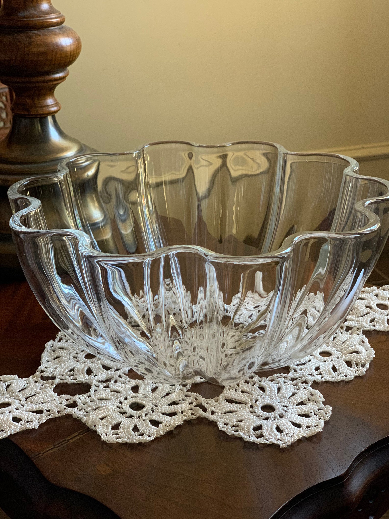Extra large glass bowl Etsy