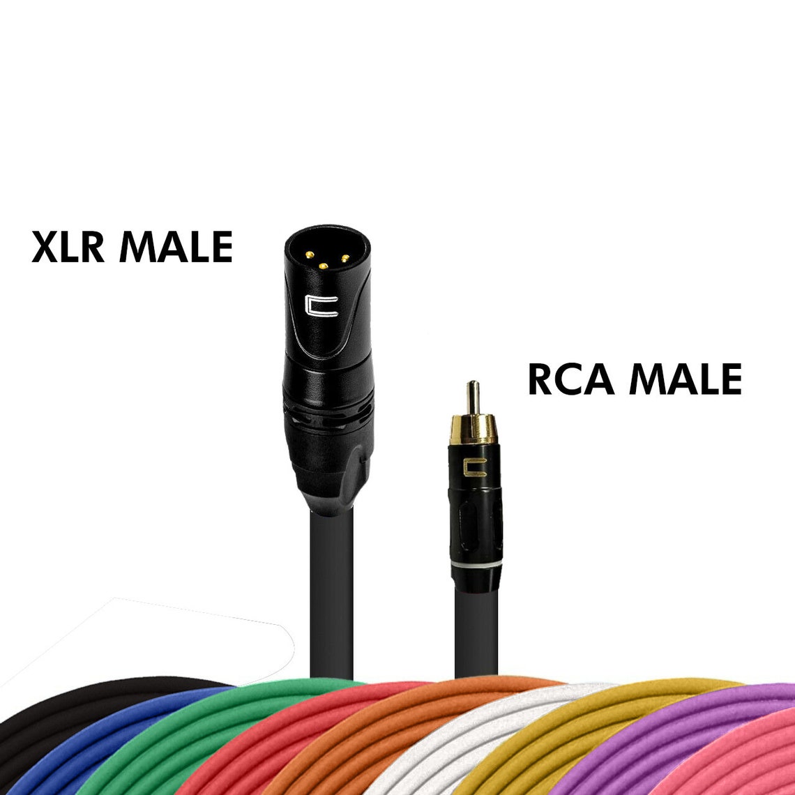 3pin XLR Male to 3.5 RCA Balanced Mono Audio Cable Custom Etsy