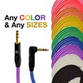 1/4" TRS Male to Right Angle Balanced Cable - Custom Length, Color - Stereo Cord