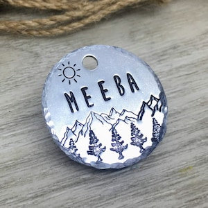 Personalized Pet Tag \ Dog ID Tag \ PetTag \ hand stamped pet tag \ pet id tag \ Dog Tag \ Custom Dog Tag \ Silver Dog Tag \ Dog collar