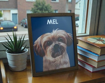 Dog Portrait Memorial - Digital, printed or framed