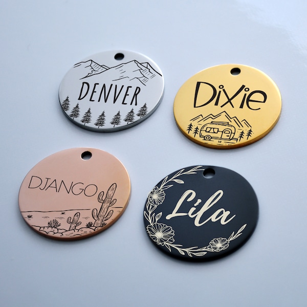 Aangepaste Dog Tag Gepersonaliseerde Dog Name Tag ID Cat Collar Tag Aangepaste Dog Tag Dog Tag Bergen