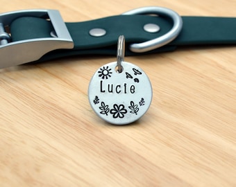 Cat tag for cats | Small dog tag | Pet ID Tag | Custom Pet Tag | Personalized ID Tag | Handstamped dog tag