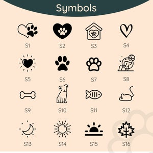 Personalized Dog Tag Simple HEART and PAW Design Engraved Tag Cat ID Tag Dog Collar Tag Custom Dog Tag Minimalistic Tag Pet ID