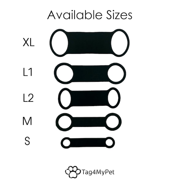 Rubber band for slide-on dog and cat tags - Multiple Sizes