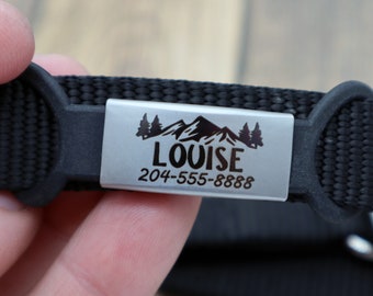 Custom Silicone Slide on Dog ID tag -  Personalized Dog Tag - Engraved Pet ID Tag - Laser Engraved Collar Dog Tag - Dog Mom Gift - Custom