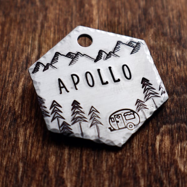 Dog Tag \ Dog Tag for Dogs \ Gold Tag \Dog Tag Mountain \ Custom Dog Tag \ Dog Tag Custom \ Metal Dog Tag \ Personalized Gift \ Gift for her