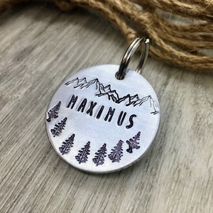 Dog Tag Hand stamped in Silver