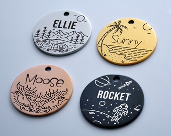 Personalized Dog Tag, Custom Dog Collar, Cat Collar, Tag Cat ID, Dog ID Tag, Dog Name tag, Engraved Dog tag