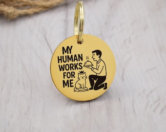 Human Works Engraved Custom Dog Tag Personalized Dog Name Tag ID Cat Collar Tag Customized Dog Tag