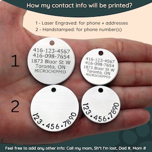 Dog Tag Engraved Information | Tag4MyPet
