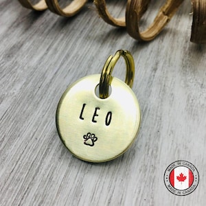 Pet ID Tag Canada Made | Handstamped Custom Dog Tag