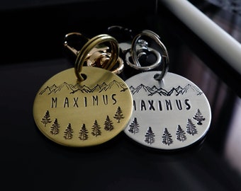 Dog Tag for Dogs Personalize | Gold and Silver | Contact Information on the Back