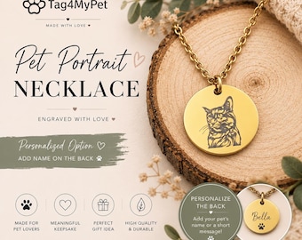 Custom Pet Jewelry Necklace - Engraved Keepsake for Beloved Pets