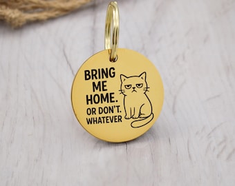 Bring Me Home Engraved Custom Dog Tag Personalized Dog Name Tag ID Cat Collar Tag Customized Dog Tag