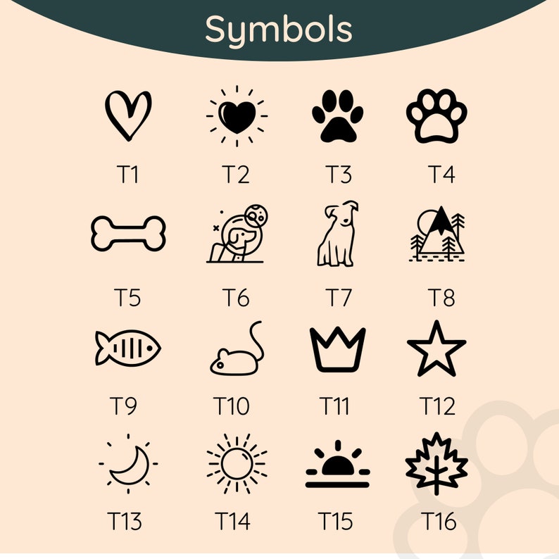 Personalized Dog ID Tag for Dogs | Custom Engraved With Symbols ...