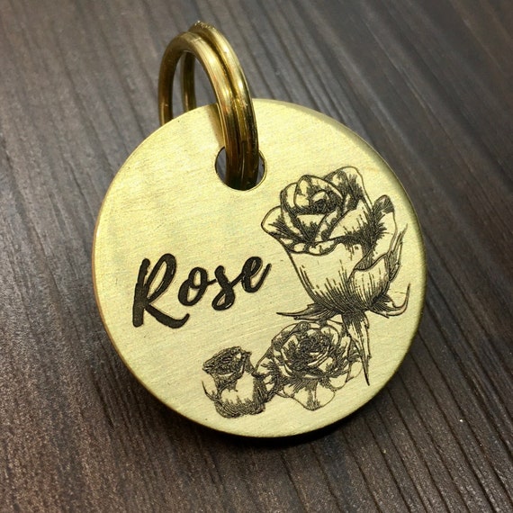 rose dog tag