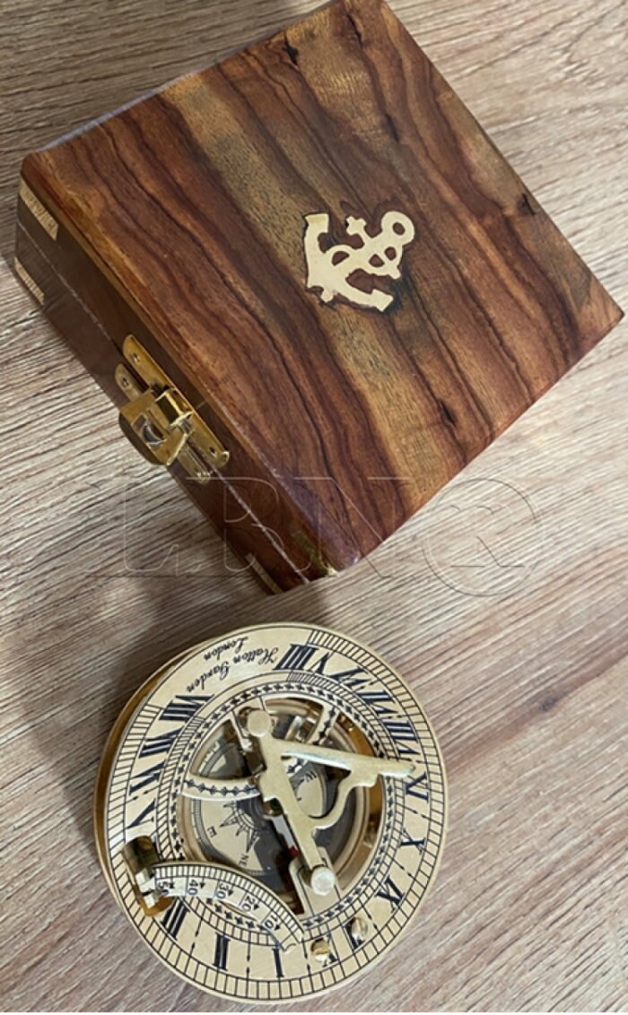 Solid Brass Sundial Compass HATTON GARDEN Pocket Sundial Etsy