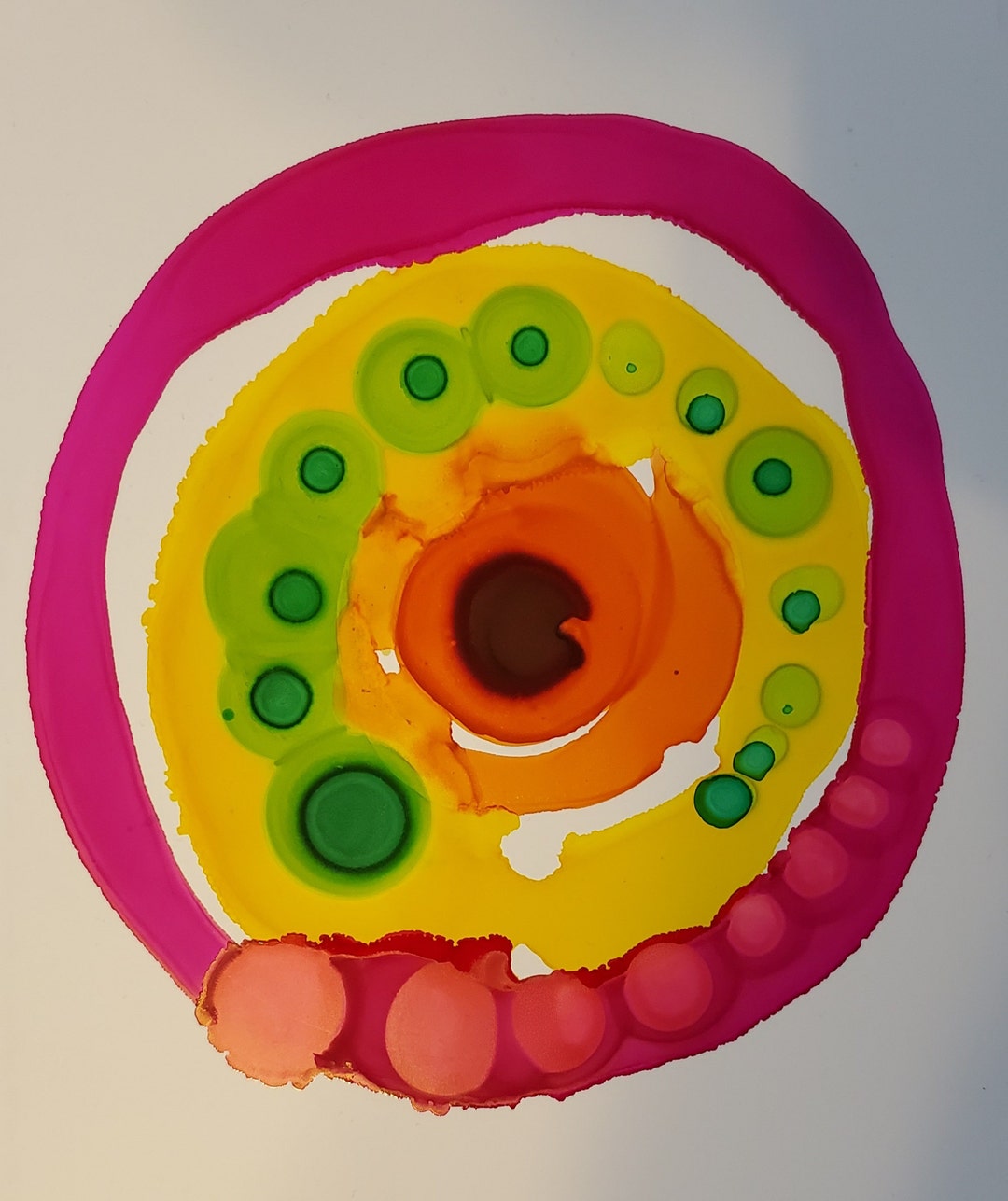 Acrylic Ink Painting the Eyes Tell A Story Etsy