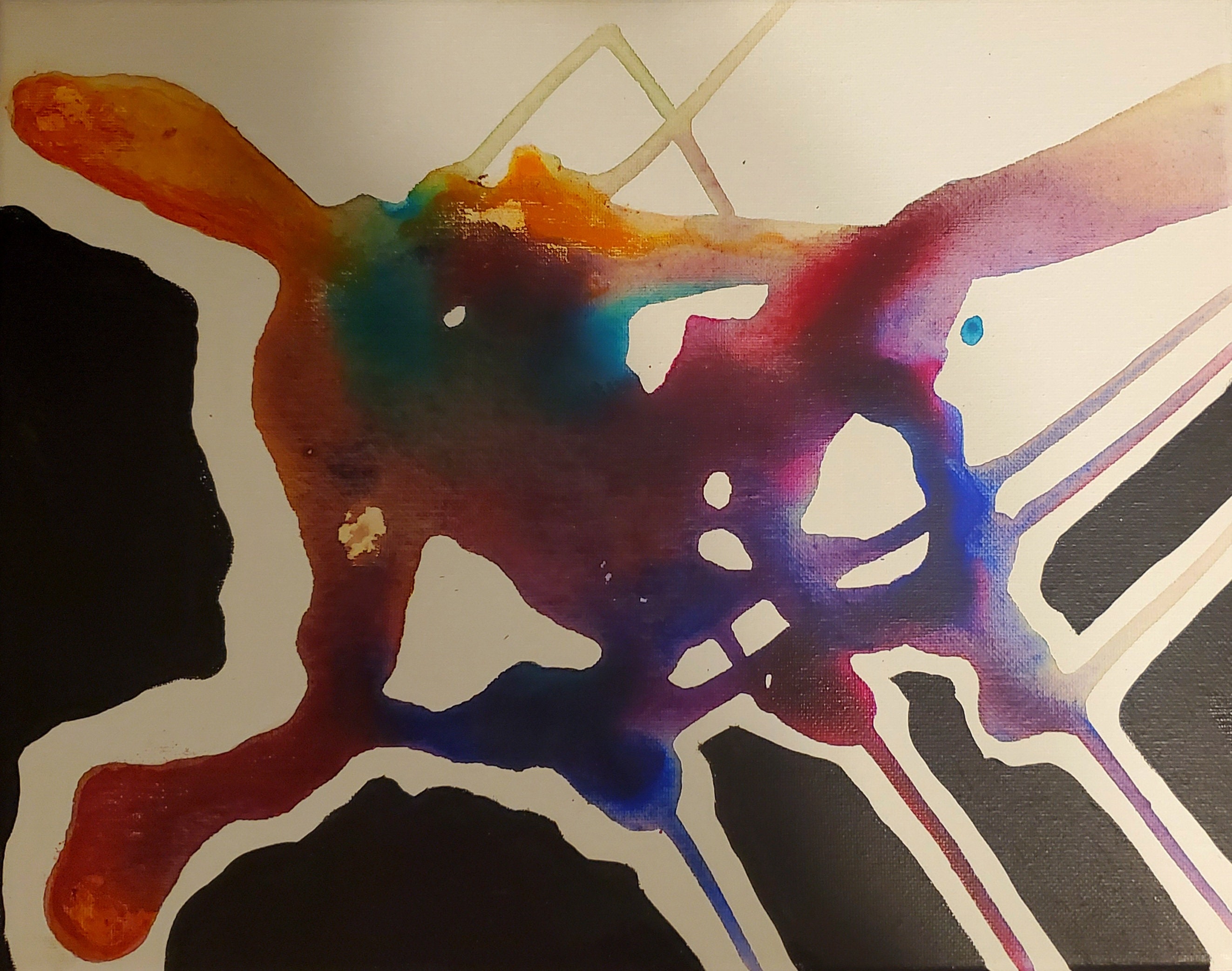 12x12 Acrylic Ink Painting Art therapy original Etsy