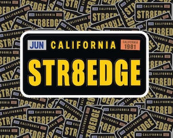 California Straight Edge Sticker