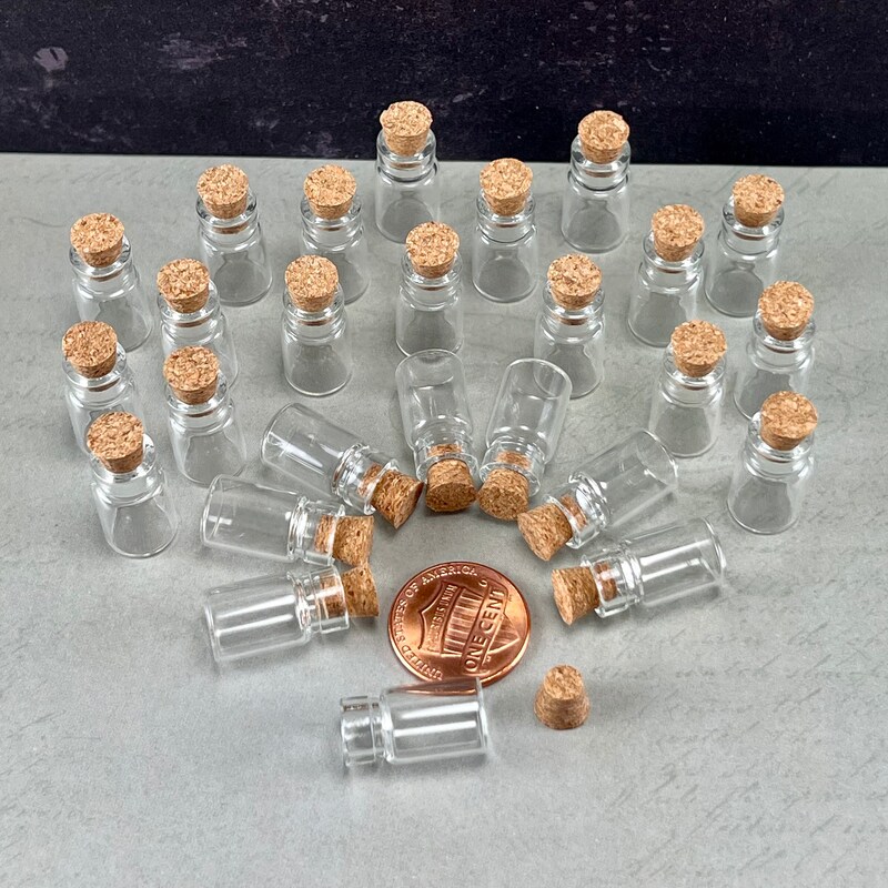 Tiny Glass Vials Etsy