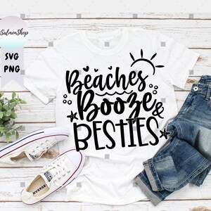 Plages alcool et besties SVG PNG, svg vacances temps, voyage à la plage 2025, meilleur ami buvant svg, fichier à téléchargement numérique pour Cricut