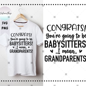 ¡Felicidades a los nuevos abuelos 2025! SVG PNG, ¡Vas a ser niñera! SVG, Abuela SVG, Abuelo SVG, Archivos de corte de descarga digital para Cricut.
