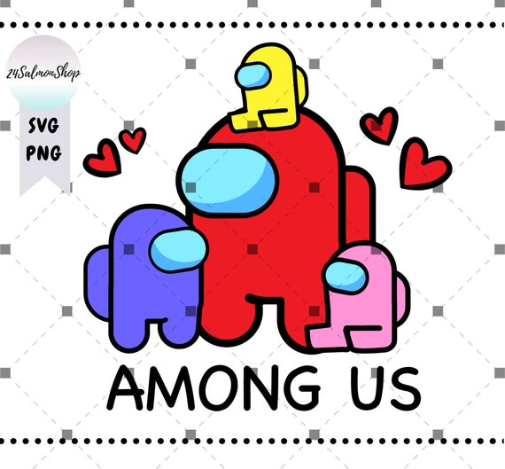 Download Among Us SVG PNG Love is Among Us Crewmate Impostors Family | Etsy