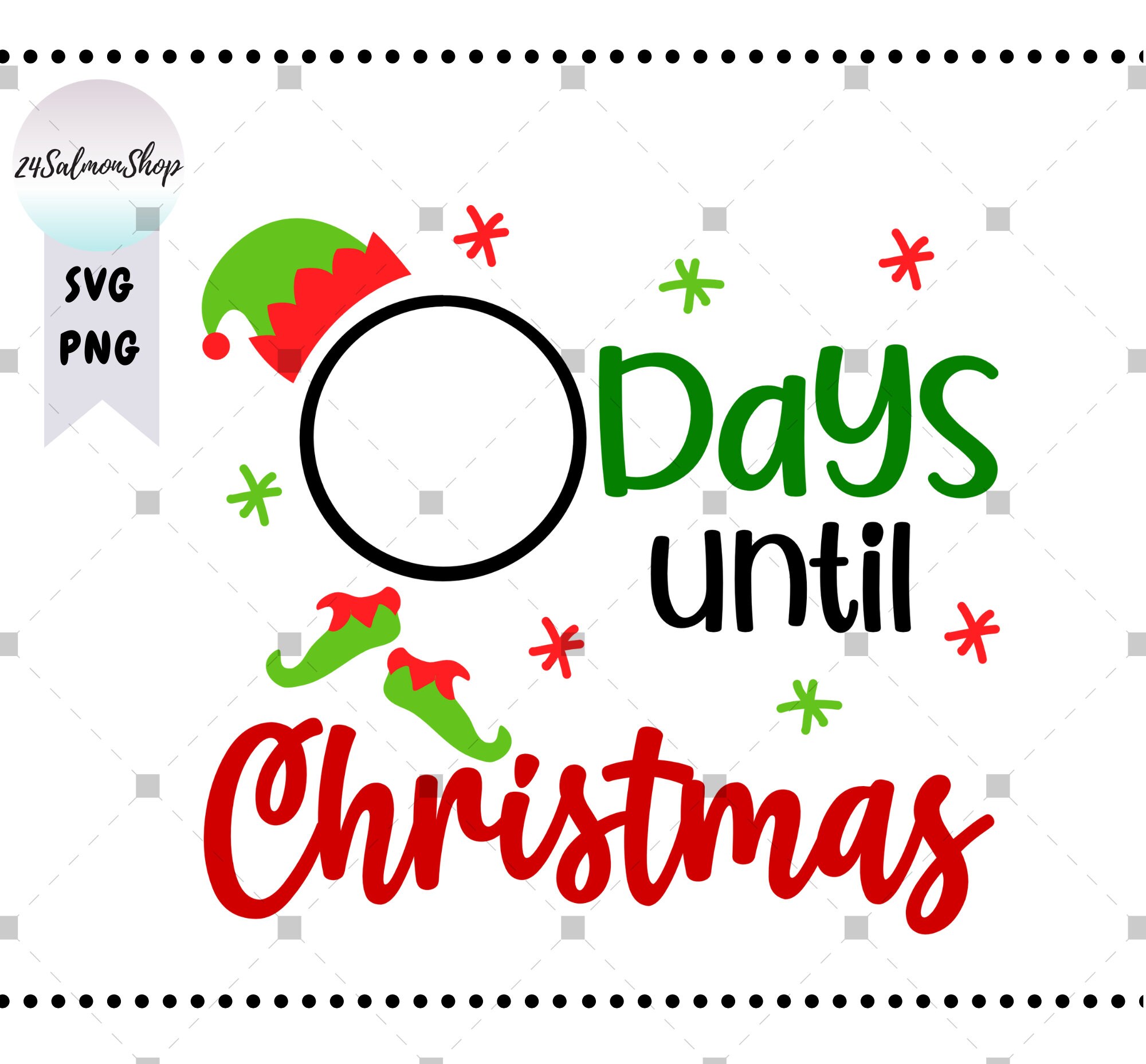 Elf Countdown Days Until Christmas SVG PNG Merry Christmas - Etsy