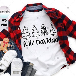 Feliz Navidad SVG PNG, Merry Christmas svg, Spanish Mexican Christmas Tree Ornament, Joyful Christmas, Digital Download Cut Files for Cricut
