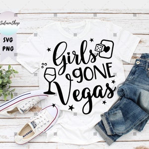 Girls Gone Vegas SVG PNG、Girls Trip 2025、Casino Girl svg、Funny Girls Travelling、Vacation Time、Cricut用デジタルインスタントダウンロードファイル