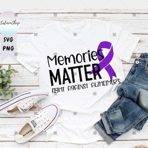 Alzheimer SVG PNG, Memories Matter SVG, Fight Against Alzheimers SVG, Memory Awareness SVG, digitale Instant Download-bestand voor Cricut
