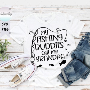 Meine Angelfreunde nennen mich Opa SVG PNG, Kinder Angelfreunde, Familie Angeln svg, Großvater, digitale Sofort-Download-Datei für Cricut