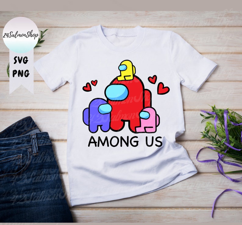 Download Among Us SVG PNG Love is Among Us Crewmate Impostors Family | Etsy