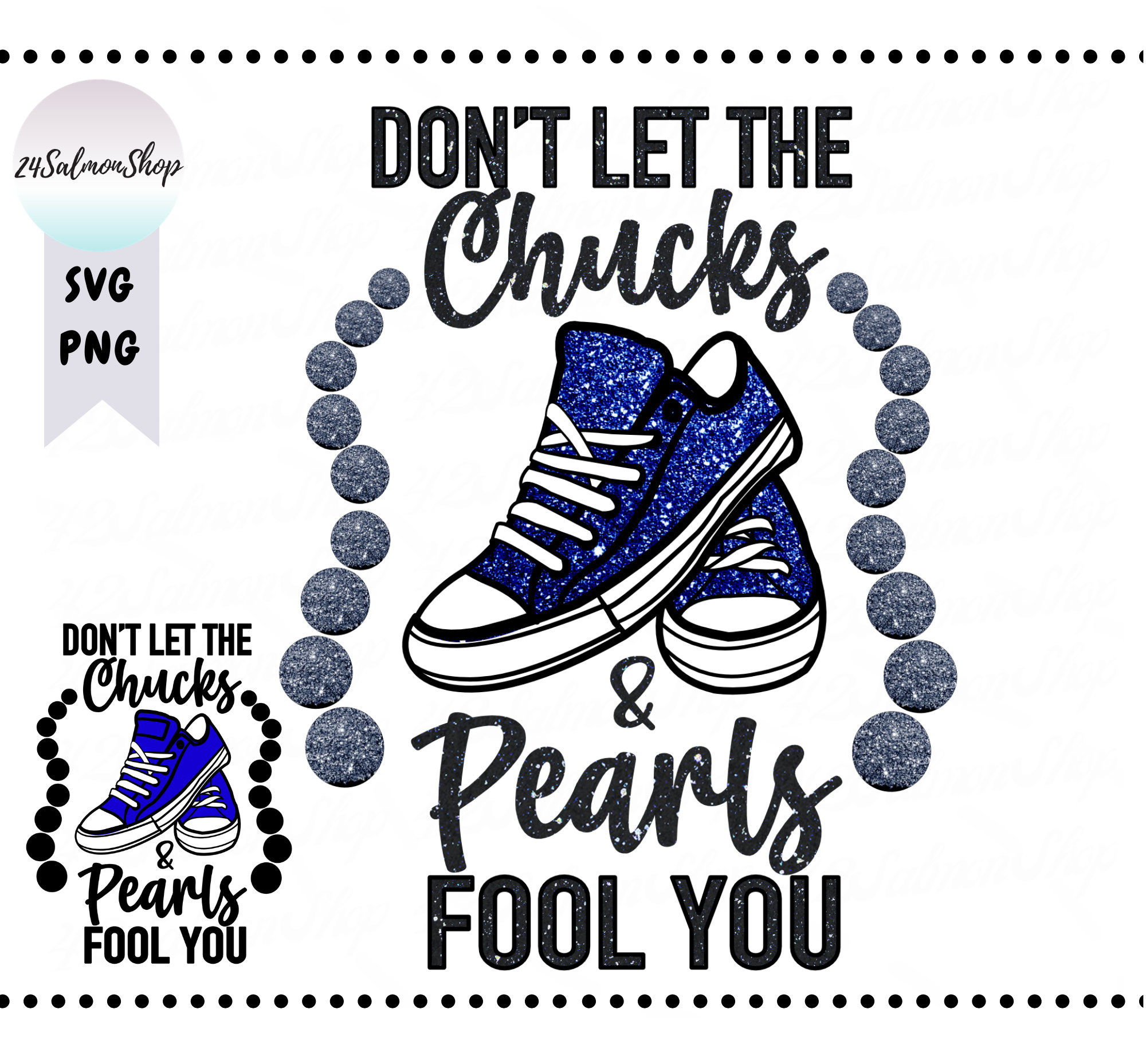 Don't Let the Chucks and Pearls Fool You Chucks and Etsy