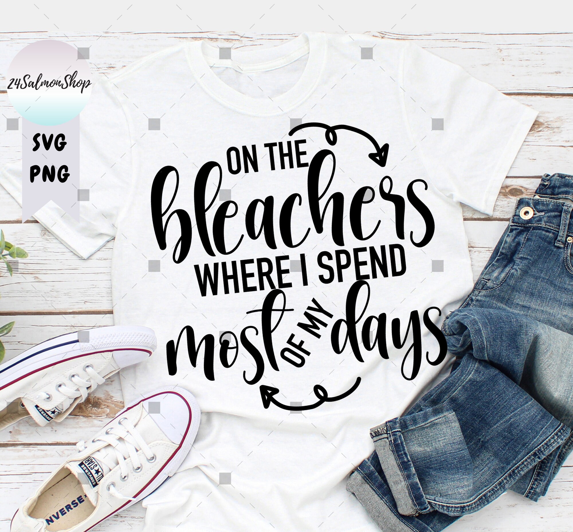 On the Bleachers Where I Spend Most of My Days SVG PNG Funny - Etsy