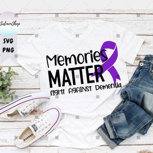 Dementie SVG PNG, Memories Matter SVG, strijd tegen dementie SVG, Memory Awareness SVG, digitale Instant Download-bestand voor Cricut