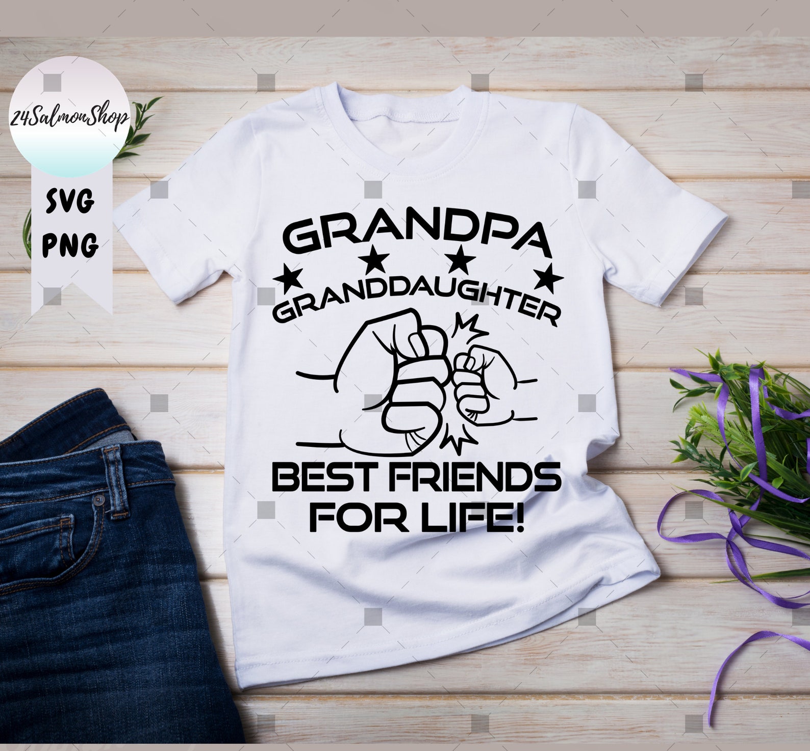 Download Grandpa and GrandDaughter SVG PNG Best Friends For Life | Etsy
