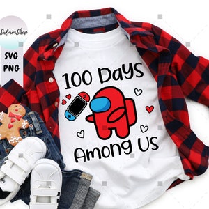 100 Dias de Escola Gamer SVG PNG, Videogame Engraçado para Meninos e Meninas, Jardim de Infância, 1º, 2º e 3º Anos, Amor, Arquivo Digital para Download Instantâneo Cricut