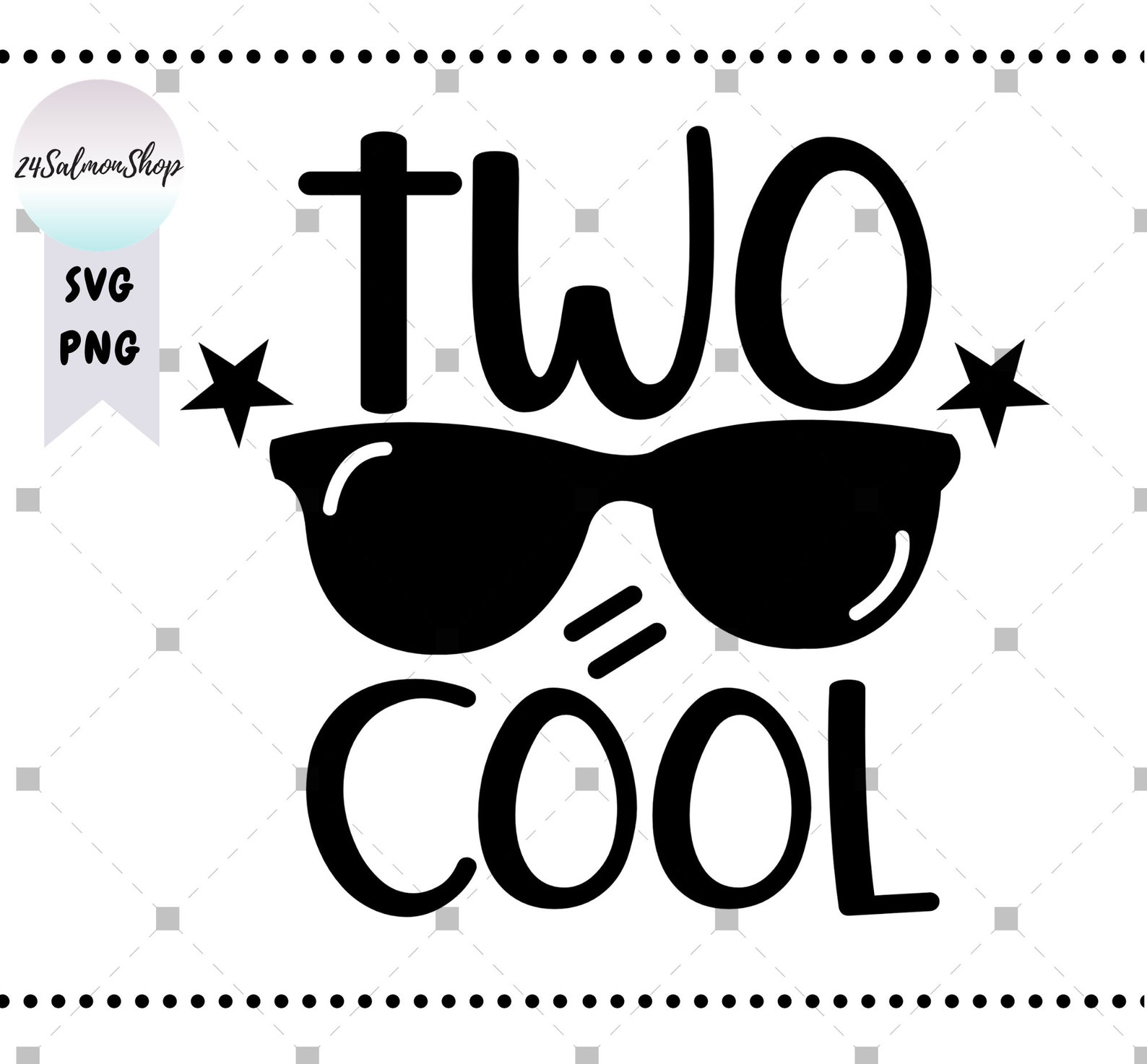 Two Cool SVG PNG 2nd Birthday Svg 2 Years Old Svg Baby Boy - Etsy