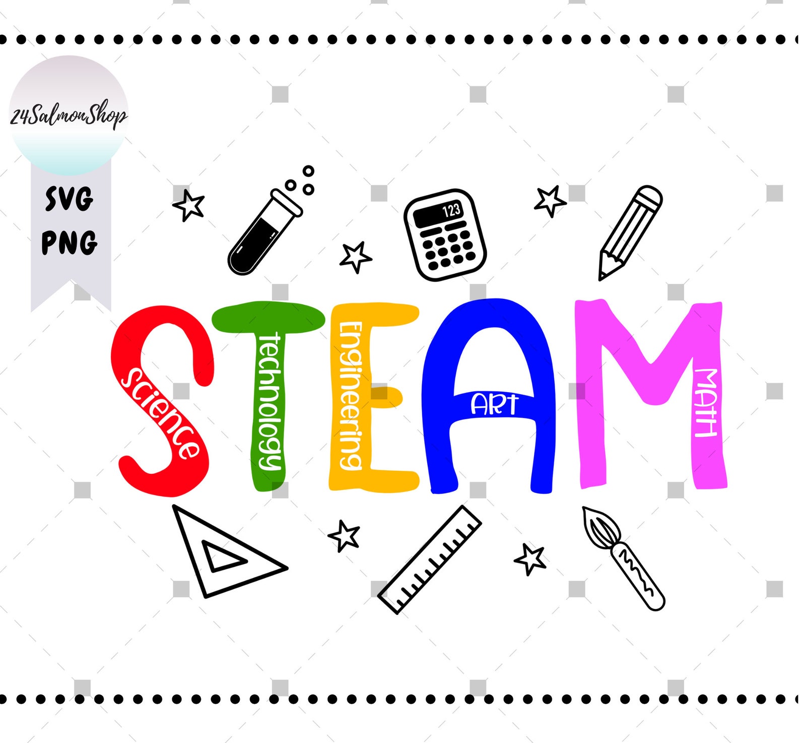 Steam Education SVG PNG, Science Technology Engineering Art Math Svg ...