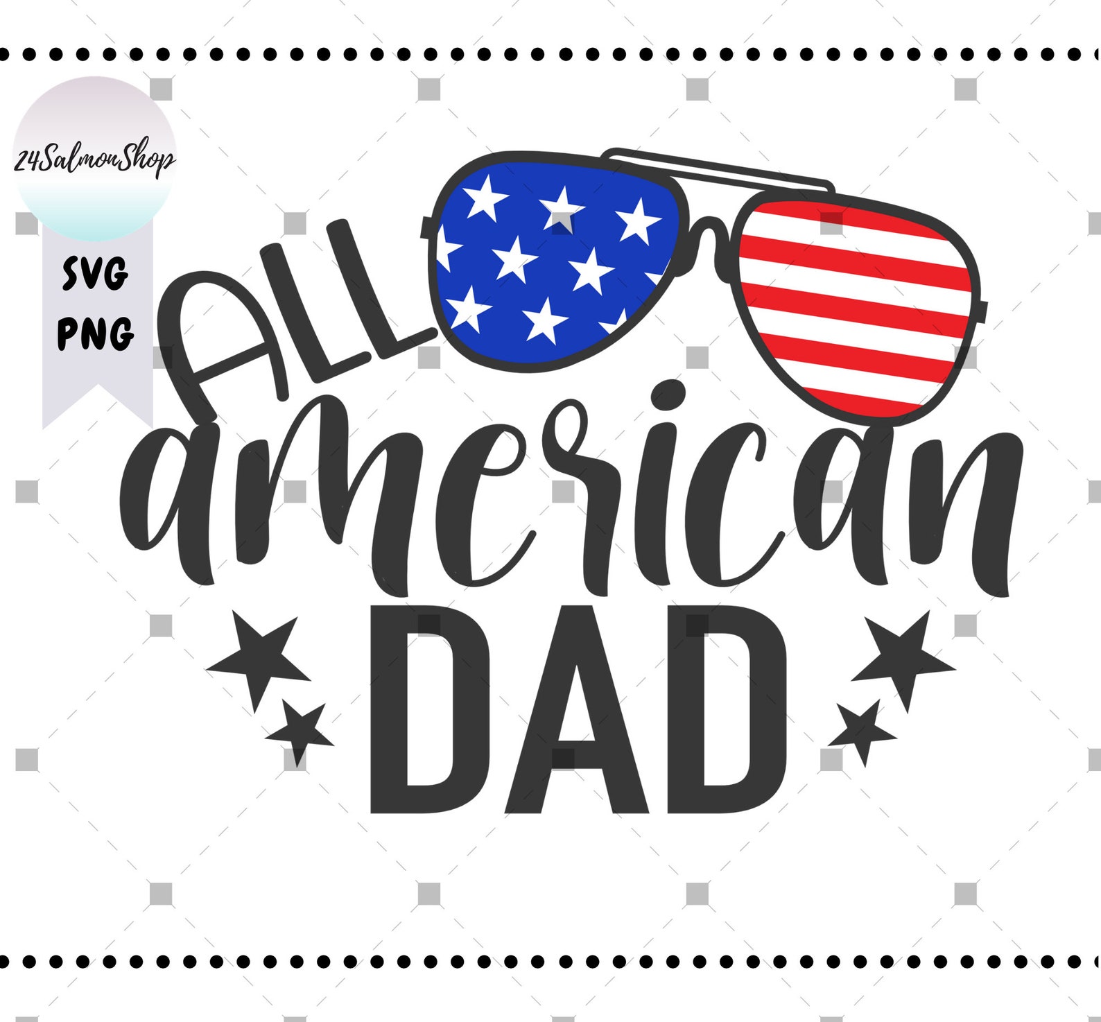 Download All American Dad SVG PNG Memorial Day svg Father 4th Of | Etsy