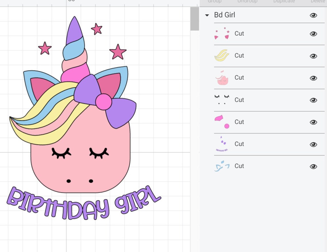 Download Unicorn Birthday Girl SVG PNG Birthday Princess Unicorn | Etsy