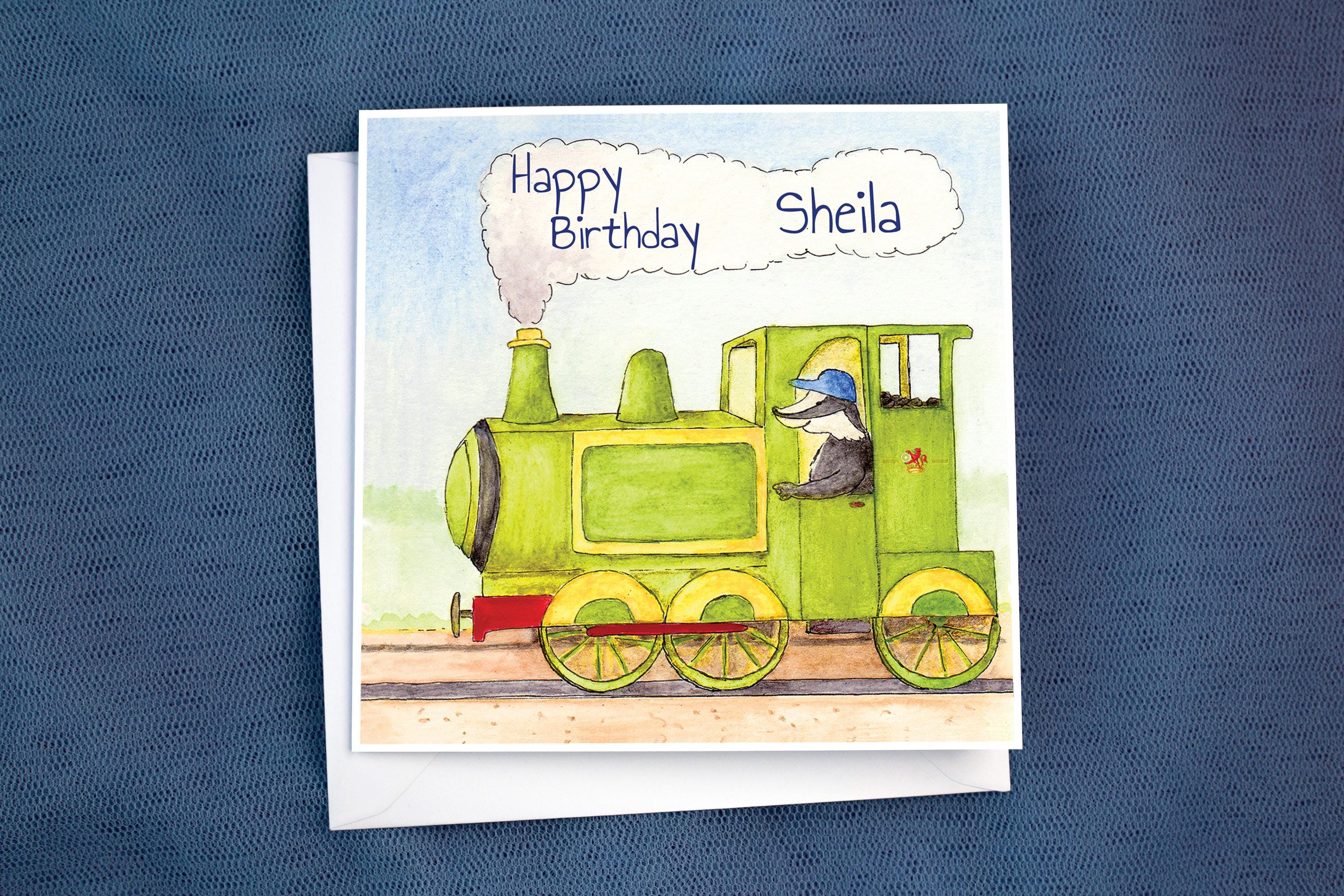 Carte D'anniversaire Unisexe - Train - Carte D'anniversaire